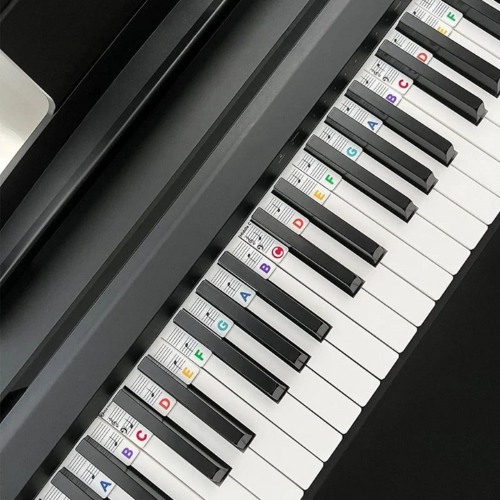 Piano Keyboard Stickers Silicone Note Labels Key Learning