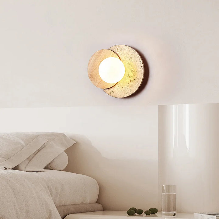 Wabi-Sabi Stone Wall Lamp | Modern Natural Texture Design