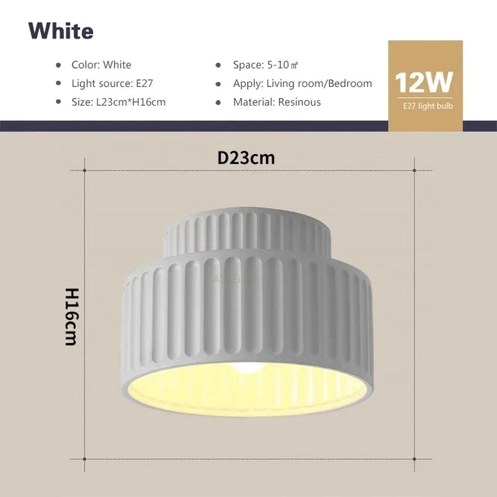 Nordic Ripple Ceiling Light | Sculptural Form, Soft Illumination