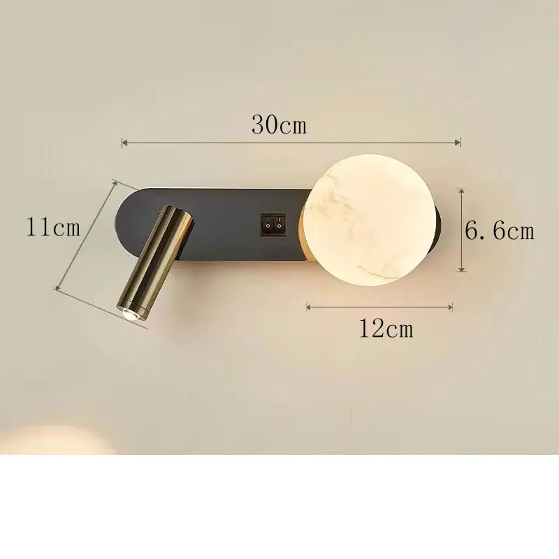 LunarBeam Dual Wall Light | Modern Nordic Bedside Design