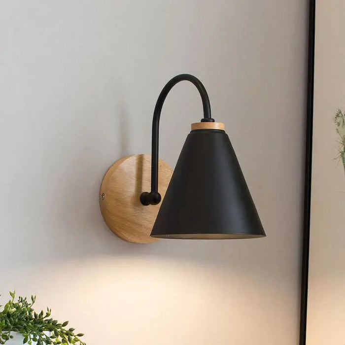Nordic Beam | Scandinavian Wood & Iron Wall Light
