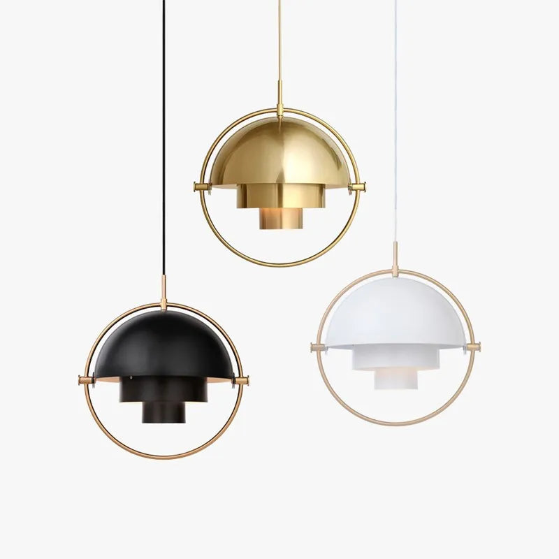 Modern Nordic Pendant Light | Sculptural Metal Suspension Lamp
