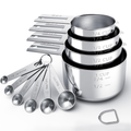 Measuring Cups Stainless Steel Set Spoons Baking Cooking