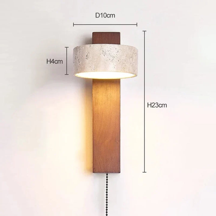 Éclat Wall Lamp | French Wabi-Sabi Headboard Light with Pull Switch