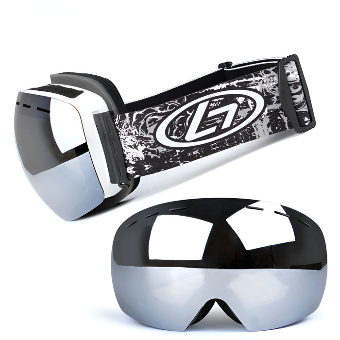 Ski Goggles Frameless Interchangeable Lens OTG Snow Eyewear