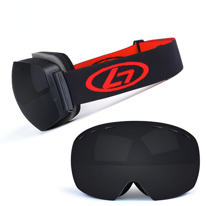 Ski Goggles Frameless Interchangeable Lens OTG Snow Eyewear