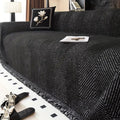 Sofa Cover Herringbone Stripe Non Slip Microfiber Couch Protector