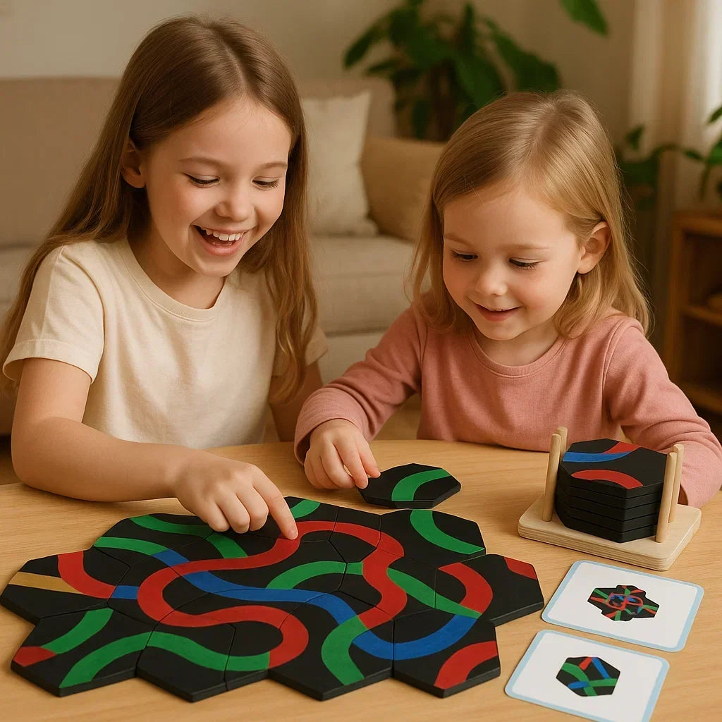 Puzzle Game Logic Board Kids Educational Path Toy
