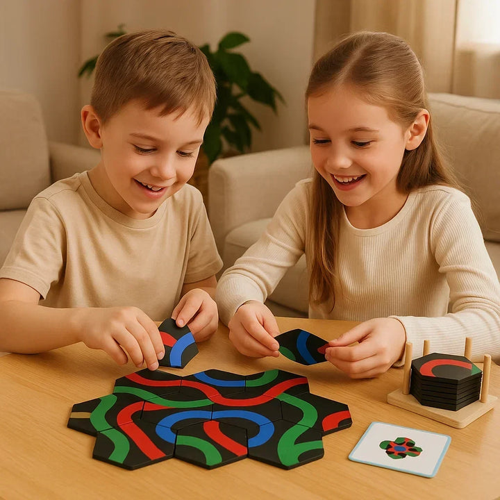 Puzzle Game Logic Board Kids Educational Path Toy