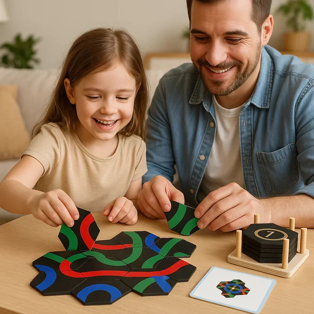 Puzzle Game Logic Board Kids Educational Path Toy