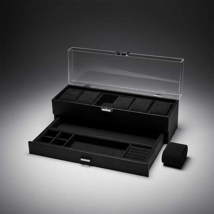 Watch Box Mothers Day Organizer 6 Slot Storage Case Drawer