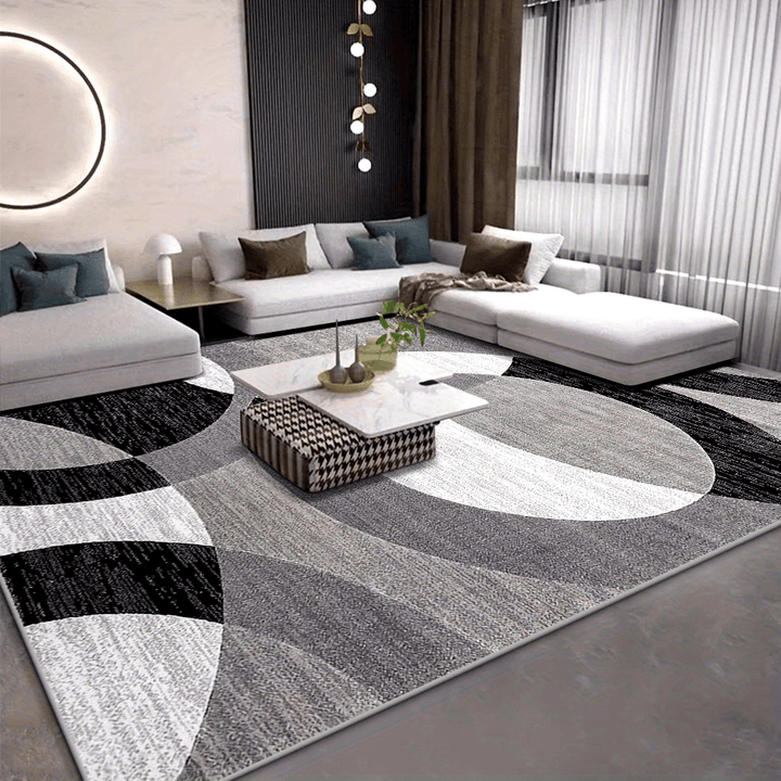 Orbit Weave Geometric Rug | Soft Velvet Non-Slip Floor Mat