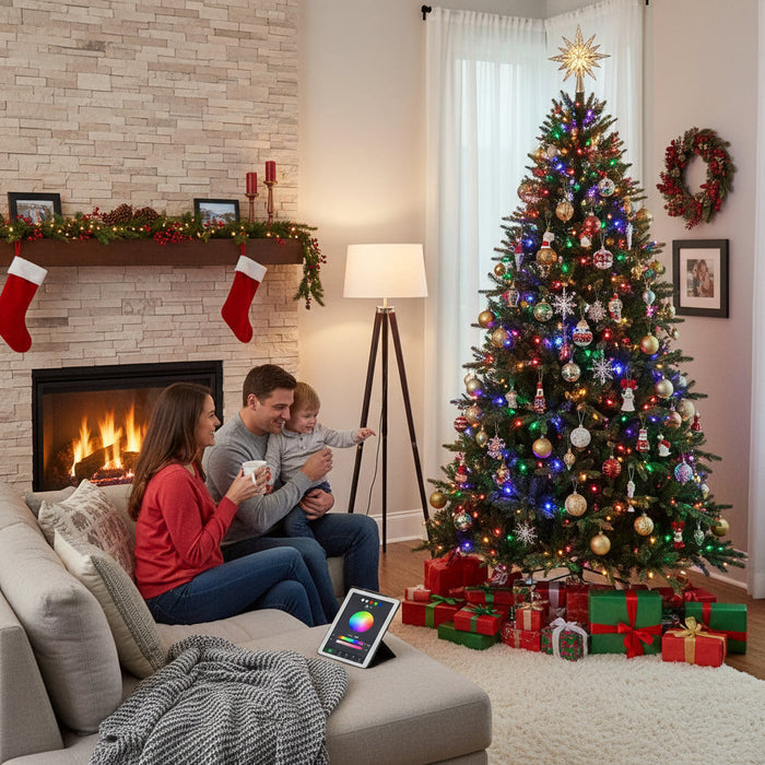 Artificial Christmas Tree Lights Full Predecorated