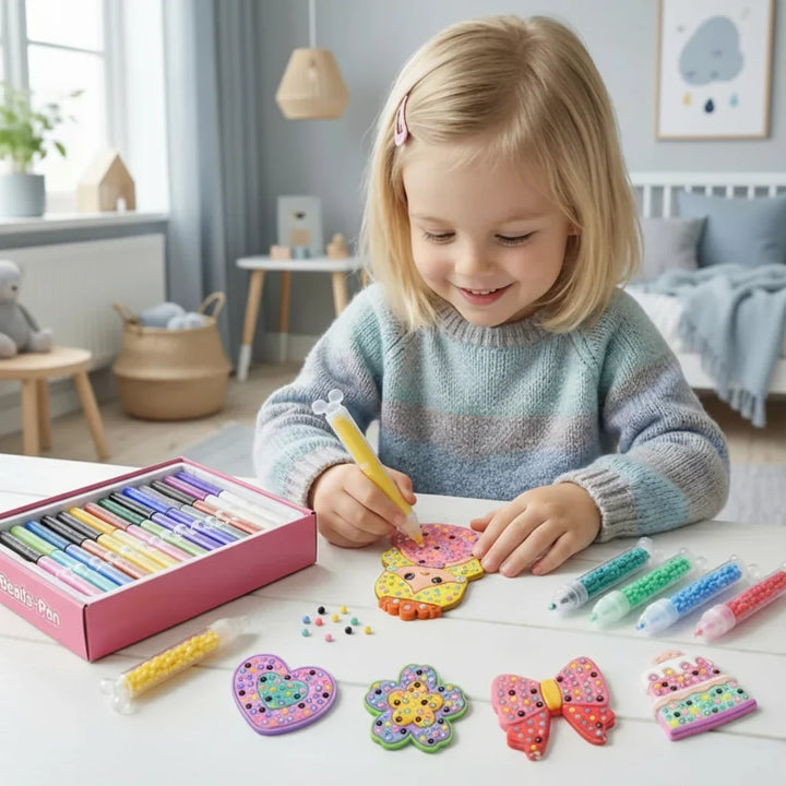 Craft Kit Kids Bead Painting Art Set Creative Activity