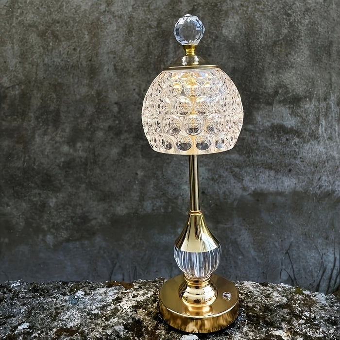 Crystal Touch Table Lamp | Rechargeable LED Bedside Light