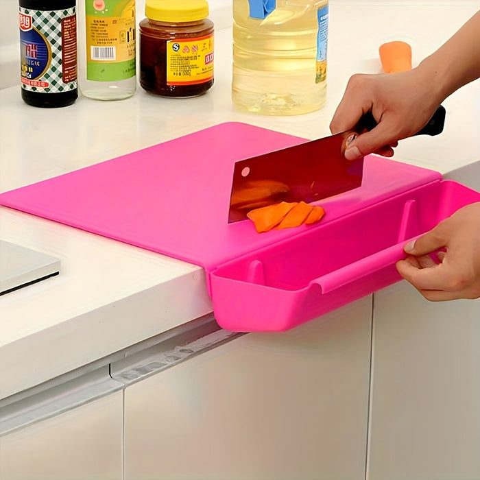 2-in-1 Chopping Board with Storage Box | Portable Kitchen Cutting Board & Food Holder