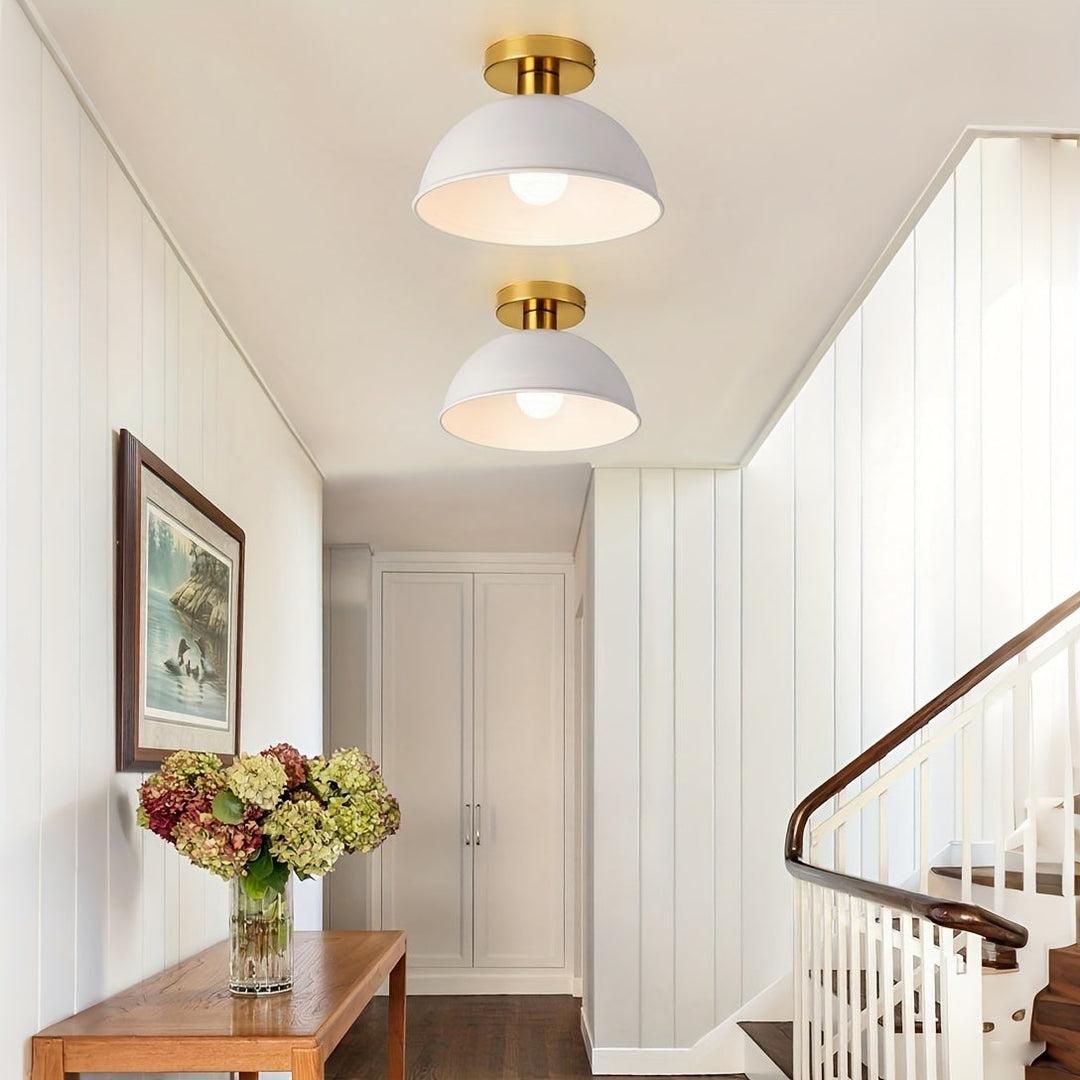 Modern Semi-Flush Ceiling Lamp | Matte Metal Finish