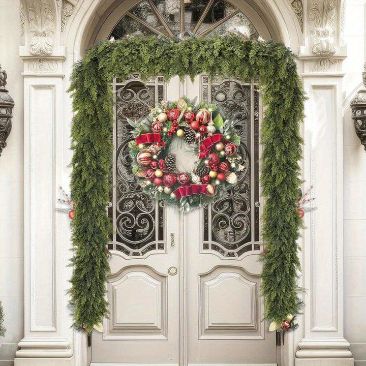 Christmas Garland Artificial Greenery Art Deco Mantle Stair Trim
