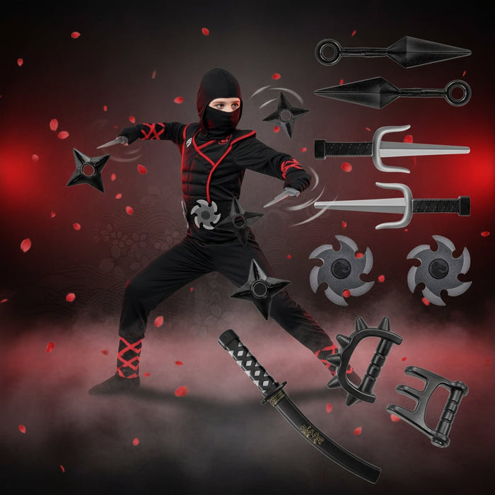 Halloween Costumes Kids Ninja Outfit Set