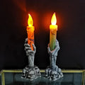 Halloween Decoration Skull Candle Holders Spooky Design