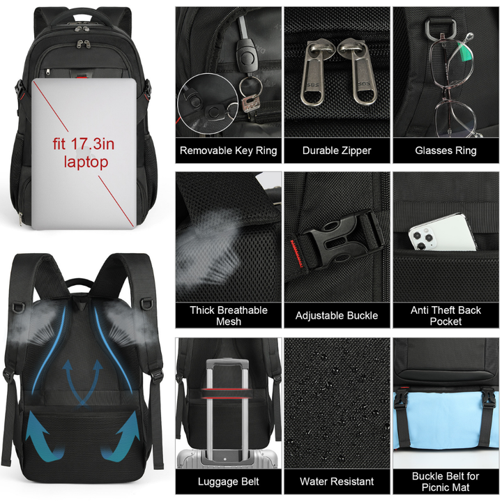 Backpack Travel Large Insulated Laptop Compartment Organizer