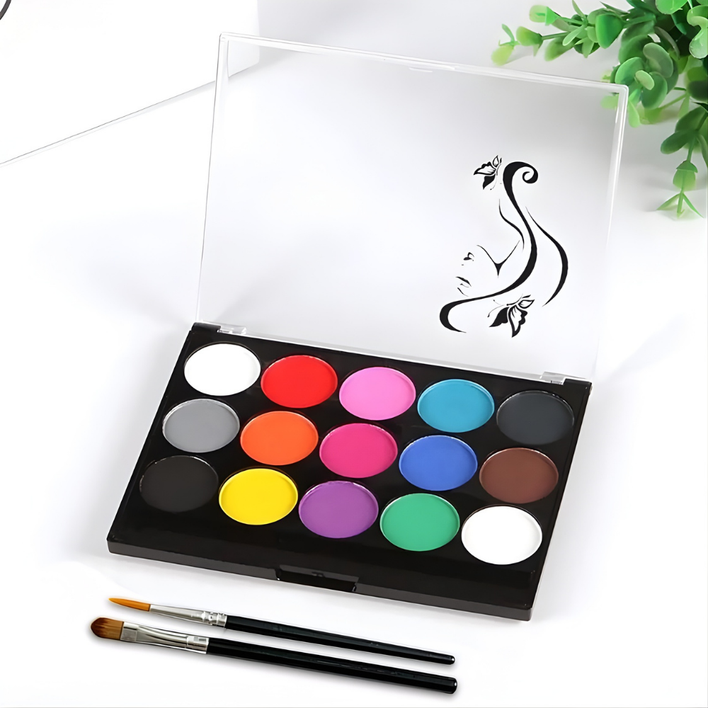 Soccer Ball Face Paint Kit 15 color Palette Creative Designs
