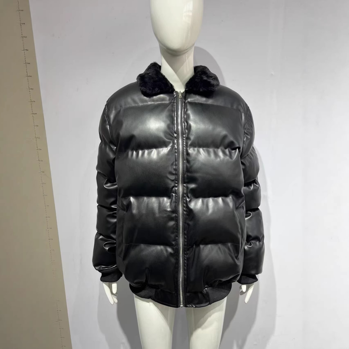 Winter Jacket Puffer High Collar Wind Blocking Outerwear