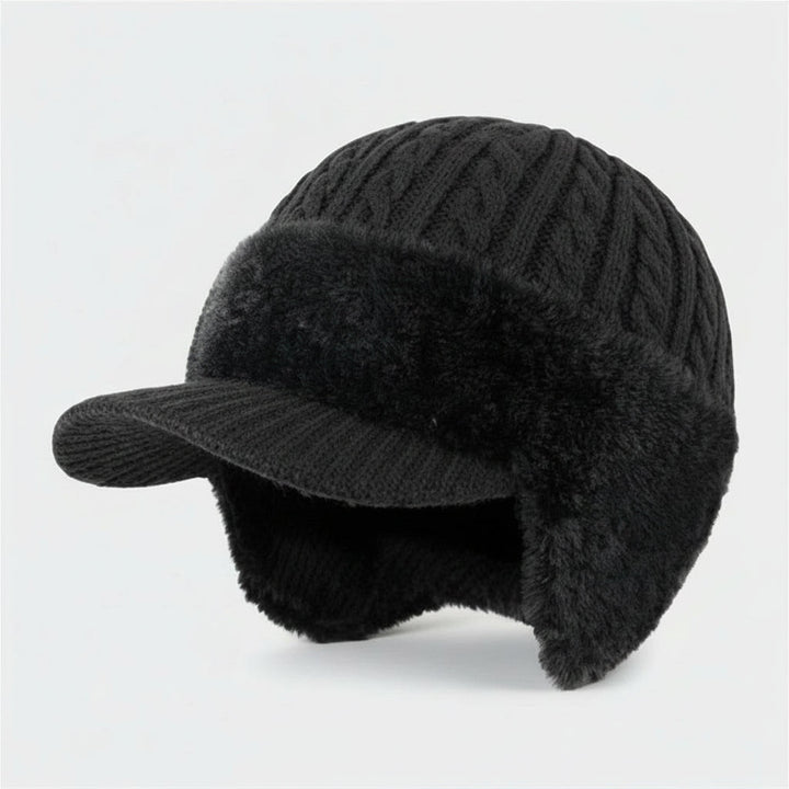 Winter Hat Trapper Ear Protection Windproof Fur Lined Cap
