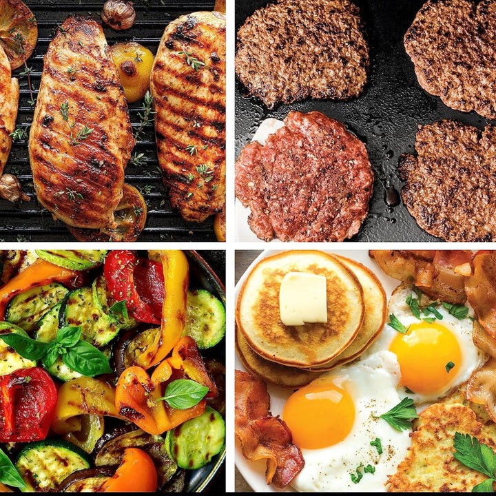Indoor Grill Griddle 500°F Nonstick Plate Family Meals