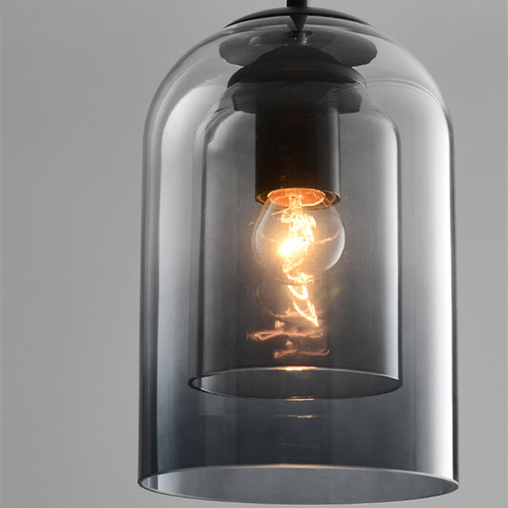 Mica Mid-Century Pendant Lamp | Double Glass Shade