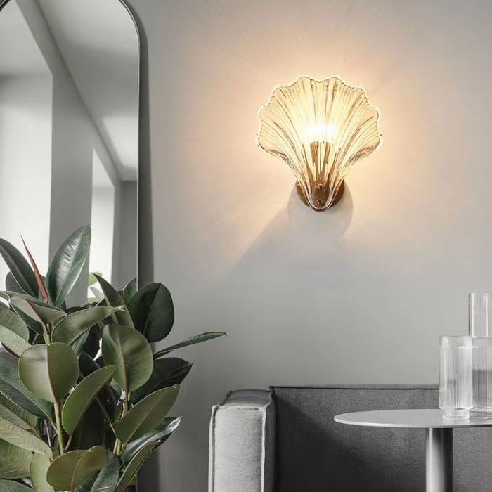 Marina Shell Glass Wall Light | Modern Art Deco Elegance